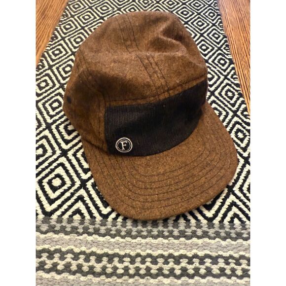 Flipside Hats Tan Chocolate Brown Snap Back 5 Panel Baseball Cap Hat Adjustable - Picture 1 of 6